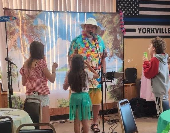 Luau party with DJ at the lodge