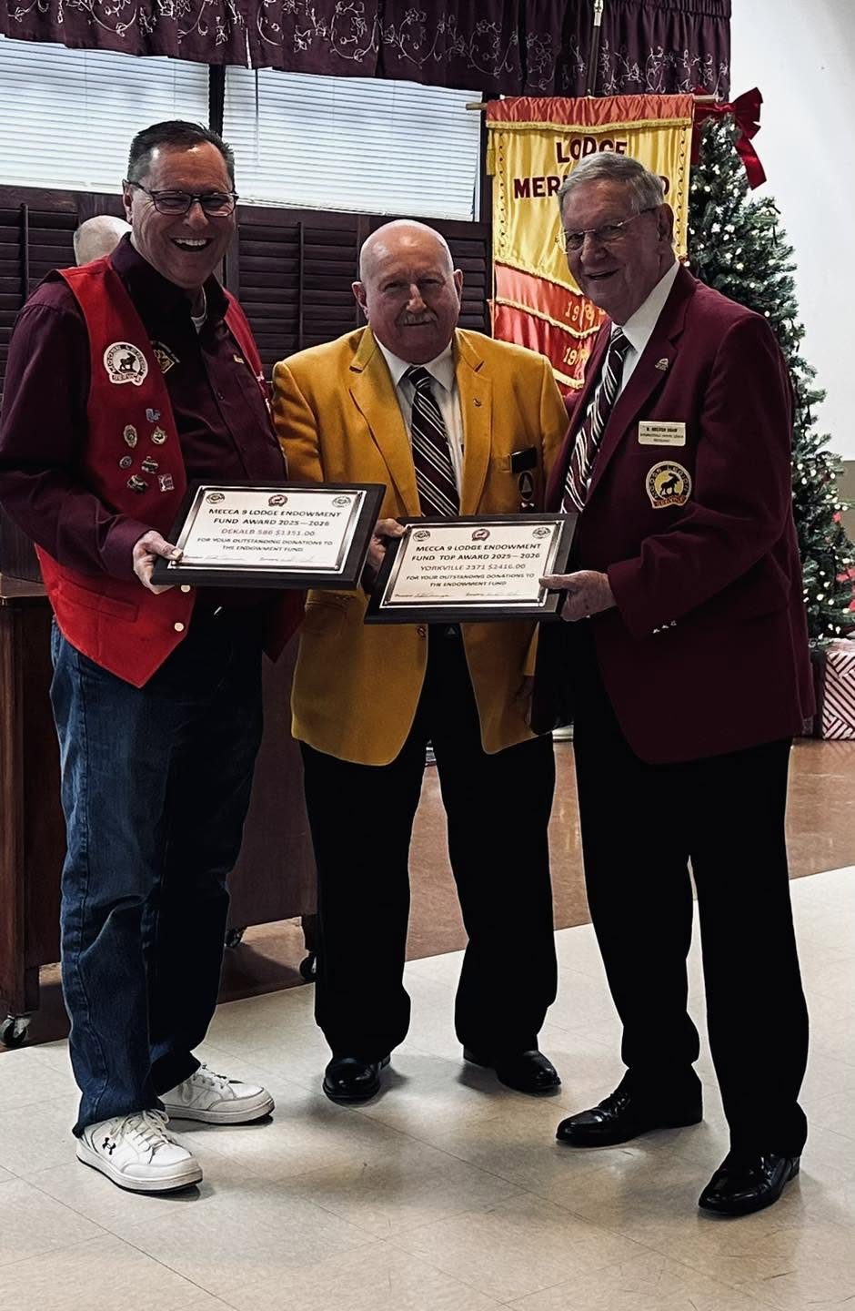 Marvin receiving an award, January 2026