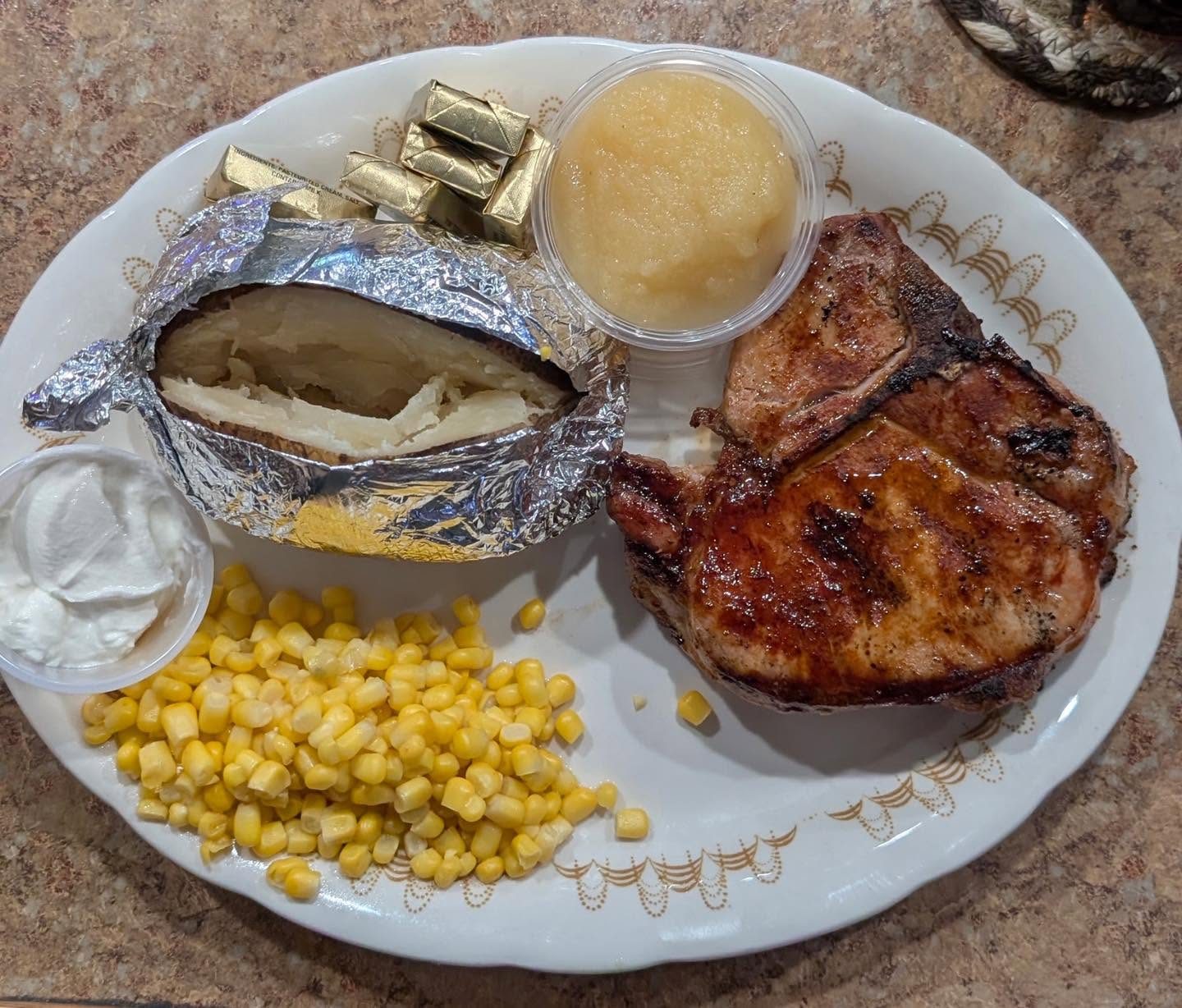 Pork chop dinner, May 2026