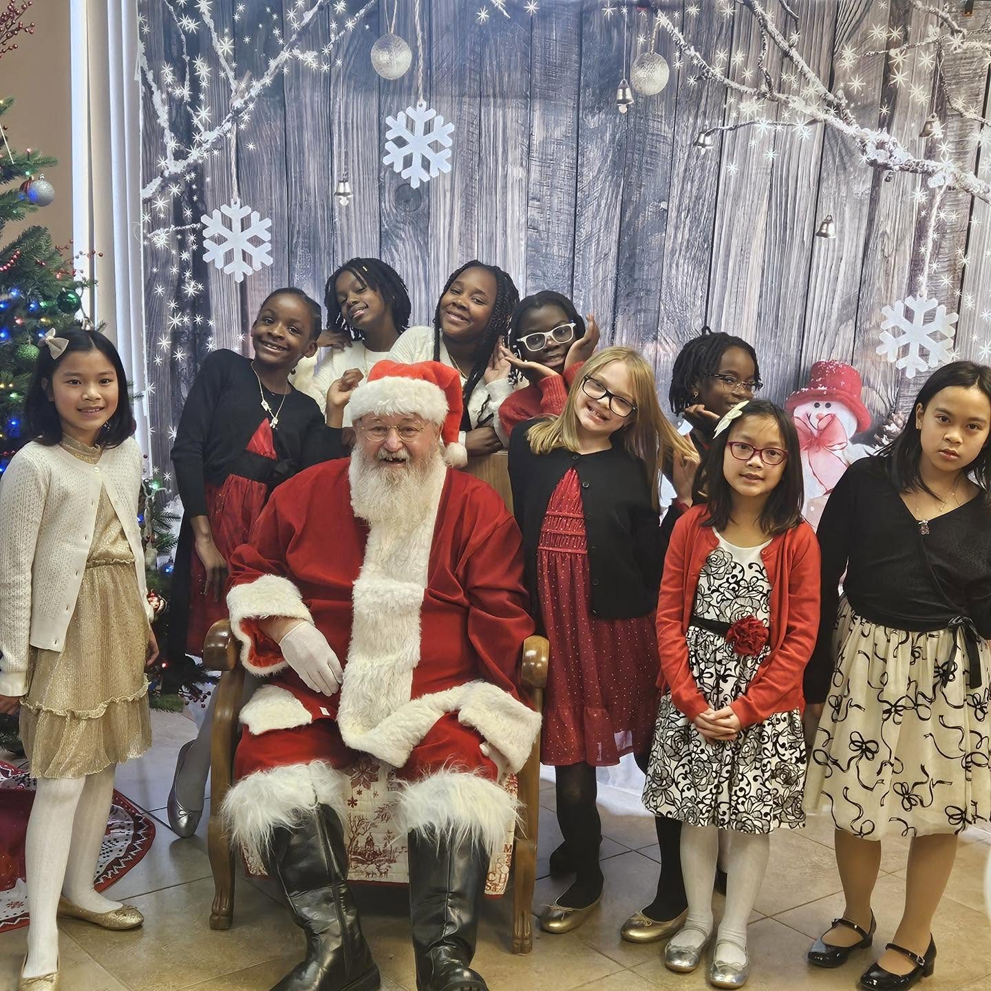 Santa visit at the lodge, 2025